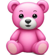 Pink teddy bear sticker