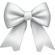 white satin bow sticker