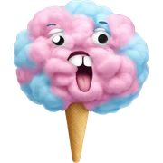 Cotton candy screaming sticker