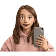 selfie with a brown hoodie sticker