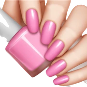 Pink nail polish sticker