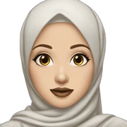 hijabi white girl with makeup sticker