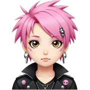 Cute Edgy Attractive Gorgeous Kawaii Anime Punk sticker