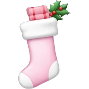 baby pink chrristmas stocking sticker