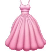 pink fluffy long dress sticker