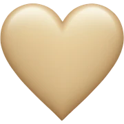 Beige heart sticker