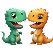 Dino love sticker