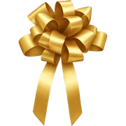 Golden bow sticker