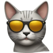 Cat with sunglasses sticker