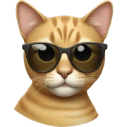 Cat with sunglasses sticker