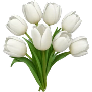 white tulip bouquet  sticker