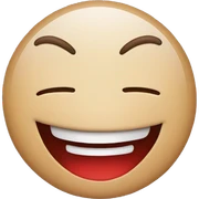 Red Smile no eyes have eyebrow and one line smile sticker