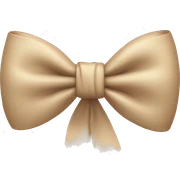 Beige bow sticker