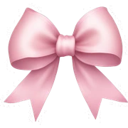 light pink ribbon bow sticker