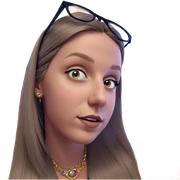 girl with glasses and jewelry sticker