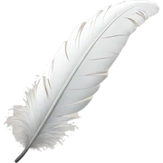 White feather  sticker