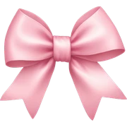 light pink ribbon bow sticker