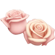 A Light Pink rose and a cream colored rose sticker