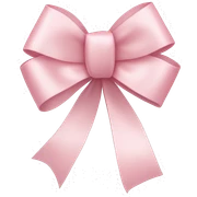light pink ribbon bow sticker