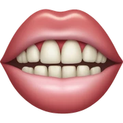 Teeth on lips sticker