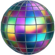 Disco ball sticker