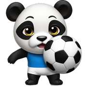 soccer panda sticker