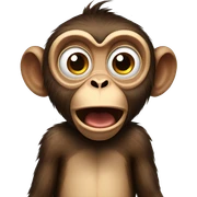 shocked monkey sticker