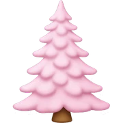 Pastel pink Christmas tree sticker