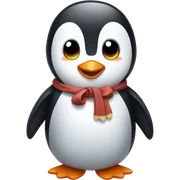 full body cute penguin sticker