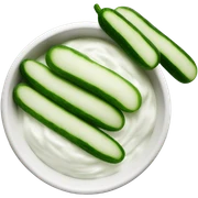 cucumber sticks with side bowl of skyr yogurt  sticker