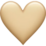 Beige heart sticker