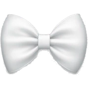 White bow on white bow sticker