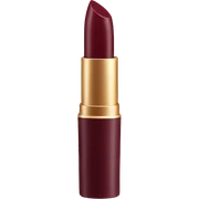 a burgundy lipstick with biege stick sticker