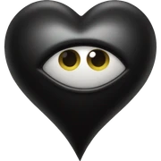 Black heart with eye  sticker
