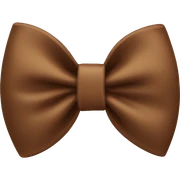 Brown bow sticker