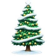 Snowy Christmas tree sticker