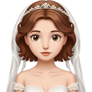 Brown haired girl in wedding dress sticker