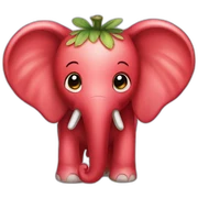 Strawberry elefant sticker
