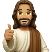 Jesus thumbs up sticker