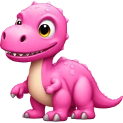 pink dinosaur  sticker