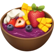 Acai Bowl with mango and strawberry on top  sticker
