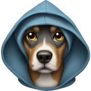 dog wearing a hoodie sticker