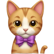 Cat with bow sticker
