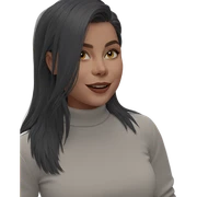 smiling girl in white sweater sticker
