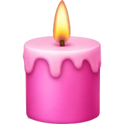 Pink candle sticker