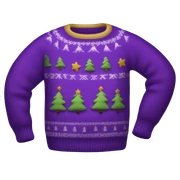 Purple Christmas sweater sticker
