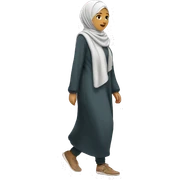 Hijabi girl walking  sticker