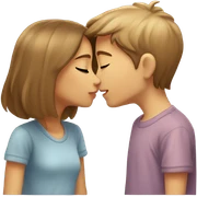 girl and boy kissing  sticker