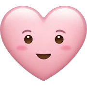 Light pink heart sticker