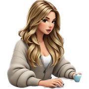 cozy indoor girl with coffee sticker
